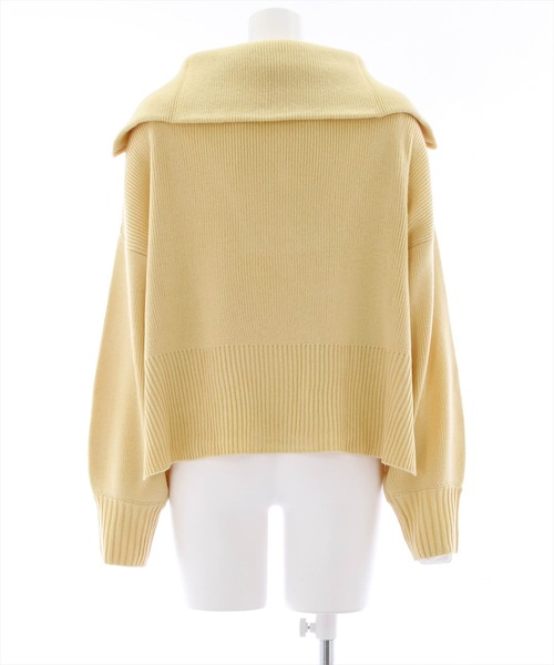 clear（クリア）の「ハーフジップニットトップス（ニット/セーター・レディース・アイボリー/ベージュ/ブラック・F）」の7枚目の写真