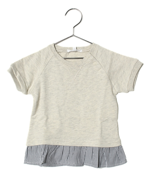 B:MING by BEAMS（ビーミングバイビームス）の「ビーミング by ビームス / ミニ裏毛 裾フリルTOP（スウェット・キッズ・ナチュラル/グレー・140/110/130/100/120/90）」の13枚目の写真