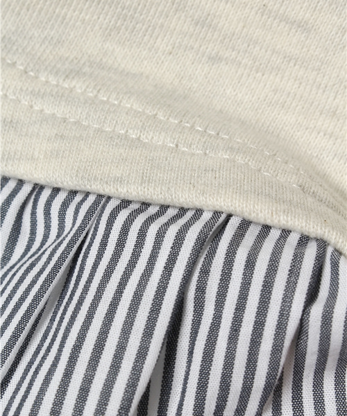 B:MING by BEAMS（ビーミングバイビームス）の「ビーミング by ビームス / ミニ裏毛 裾フリルTOP（スウェット・キッズ・ナチュラル/グレー・140/110/130/100/120/90）」の8枚目の写真