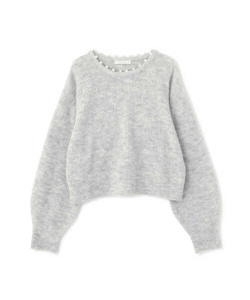 PROPORTION BODY DRESSING（プロポーションボディドレッシング）の「ラウンドネック片畦パールニットプルオーバー / 1213170200（ニット/セーター・レディース・グレー/ホワイト・FREE）」の3枚目の写真