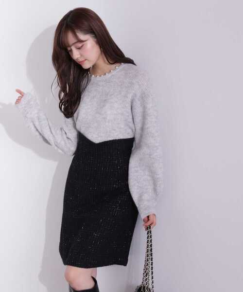 PROPORTION BODY DRESSING（プロポーションボディドレッシング）の「ラウンドネック片畦パールニットプルオーバー / 1213170200（ニット/セーター・レディース・グレー/ホワイト・FREE）」の11枚目の写真