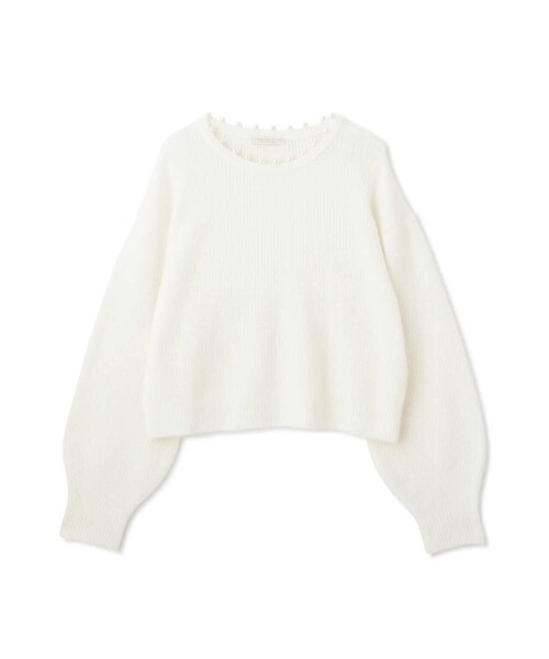 PROPORTION BODY DRESSING（プロポーションボディドレッシング）の「ラウンドネック片畦パールニットプルオーバー / 1213170200（ニット/セーター・レディース・グレー/ホワイト・FREE）」の15枚目の写真