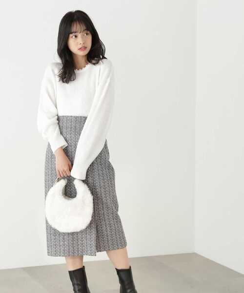 PROPORTION BODY DRESSING（プロポーションボディドレッシング）の「ラウンドネック片畦パールニットプルオーバー / 1213170200（ニット/セーター・レディース・グレー/ホワイト・FREE）」の18枚目の写真