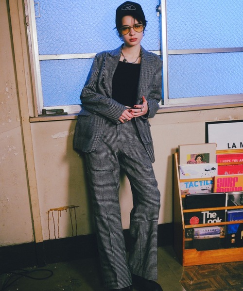 Six M（シックスエム）の「【SixM/シックスエム】トラッシースーツスラックス（スラックス・レディース・ブラック/オフホワイト・FREE）」の17枚目の写真