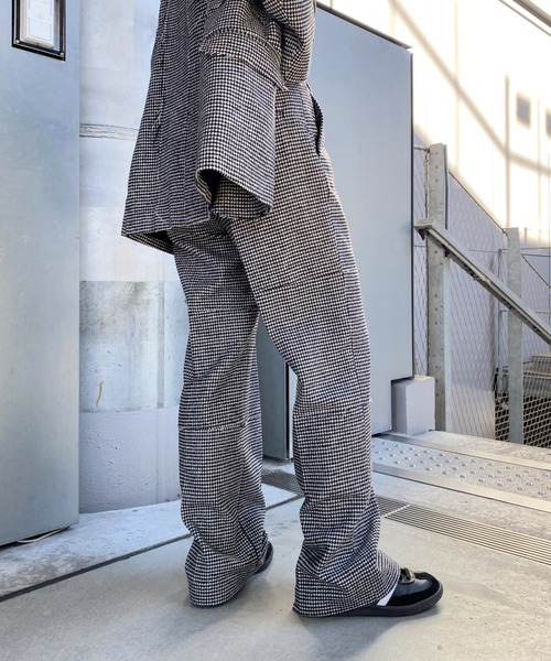 Six M（シックスエム）の「【SixM/シックスエム】トラッシースーツスラックス（スラックス・レディース・ブラック/オフホワイト・FREE）」の13枚目の写真