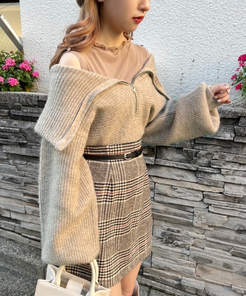 one after another NICE CLAUP(ワンアフターアナザーナイスクラップ)の「【マルチウェイ】肩あきシアーインナー(Tシャツ/カットソー・レディース・アイボリー/ブラック/ピンク/モカ・FREE)」の20枚目の写真