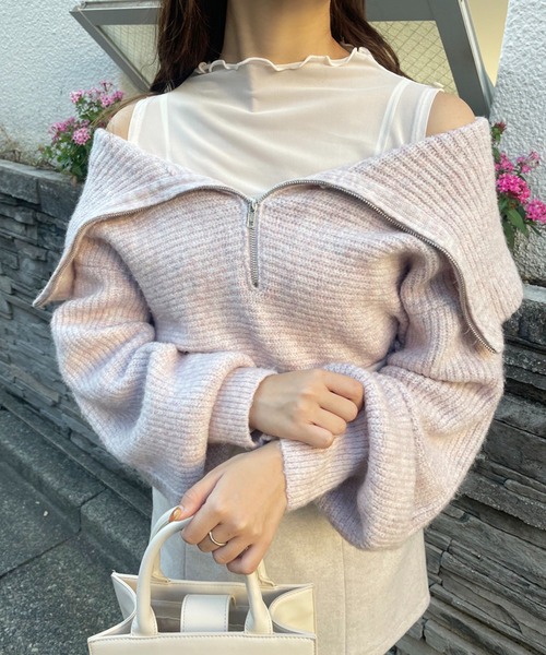one after another NICE CLAUP(ワンアフターアナザーナイスクラップ)の「【マルチウェイ】肩あきシアーインナー(Tシャツ/カットソー・レディース・アイボリー/ブラック/ピンク/モカ・FREE)」の9枚目の写真
