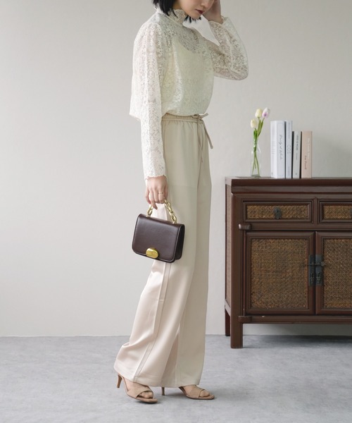 IAMUSE（アイアミューズ）の「ヴィンテージレースシアートップス S0881【IAMUSE】（その他トップス・レディース・アイボリー/ブラック・FREE）」の10枚目の写真