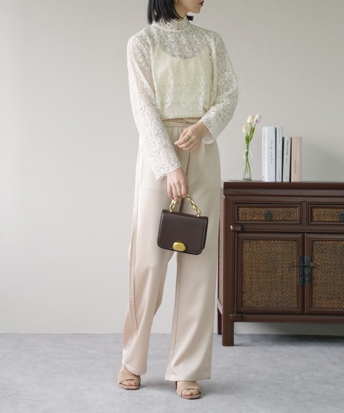 IAMUSE（アイアミューズ）の「ヴィンテージレースシアートップス S0881【IAMUSE】（その他トップス・レディース・アイボリー/ブラック・FREE）」の9枚目の写真