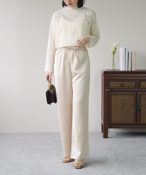 IAMUSE（アイアミューズ）の「ヴィンテージレースシアートップス S0881【IAMUSE】（その他トップス・レディース・アイボリー/ブラック・FREE）」の8枚目の写真