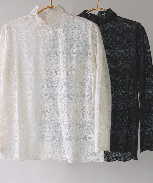 IAMUSE（アイアミューズ）の「ヴィンテージレースシアートップス S0881【IAMUSE】（その他トップス・レディース・アイボリー/ブラック・FREE）」の21枚目の写真