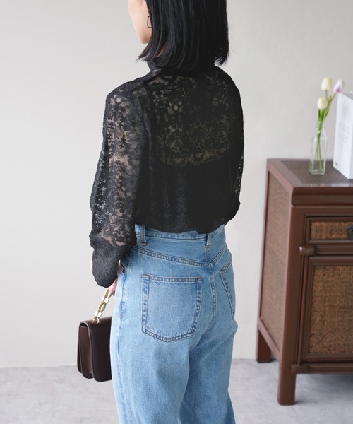 IAMUSE（アイアミューズ）の「ヴィンテージレースシアートップス S0881【IAMUSE】（その他トップス・レディース・アイボリー/ブラック・FREE）」の13枚目の写真