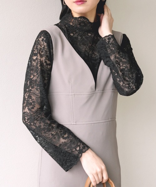 IAMUSE（アイアミューズ）の「ヴィンテージレースシアートップス S0881【IAMUSE】（その他トップス・レディース・アイボリー/ブラック・FREE）」の14枚目の写真