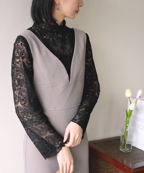 IAMUSE（アイアミューズ）の「ヴィンテージレースシアートップス S0881【IAMUSE】（その他トップス・レディース・アイボリー/ブラック・FREE）」の15枚目の写真