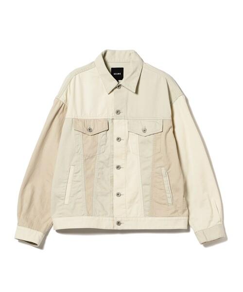 BEAMS（ビームス）の「BEAMS / 3タイプ ファブリック ジャケット（デニムジャケット・メンズ・オフホワイト/ネイビー・XL/L/M/S）」の15枚目の写真