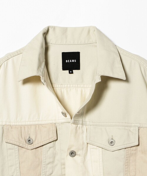 BEAMS（ビームス）の「BEAMS / 3タイプ ファブリック ジャケット（デニムジャケット・メンズ・オフホワイト/ネイビー・XL/L/M/S）」の3枚目の写真
