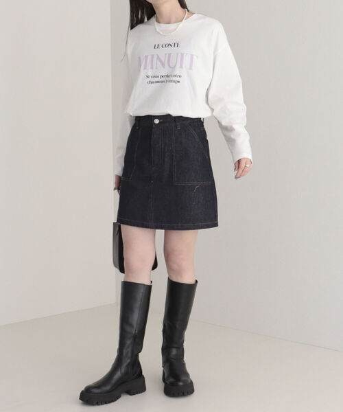 fredy emue(フレディエミュ)の「ロゴロンT(Tシャツ/カットソー・レディース・オフホワイト/ライトグレー/ホワイト・38)」の22枚目の写真