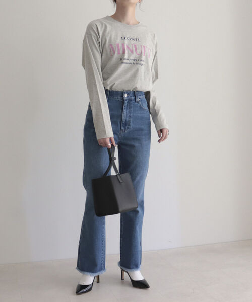 fredy emue(フレディエミュ)の「ロゴロンT(Tシャツ/カットソー・レディース・オフホワイト/ライトグレー/ホワイト・38)」の14枚目の写真