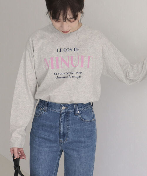 fredy emue(フレディエミュ)の「ロゴロンT(Tシャツ/カットソー・レディース・オフホワイト/ライトグレー/ホワイト・38)」の11枚目の写真