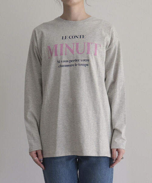 fredy emue(フレディエミュ)の「ロゴロンT(Tシャツ/カットソー・レディース・オフホワイト/ライトグレー/ホワイト・38)」の9枚目の写真