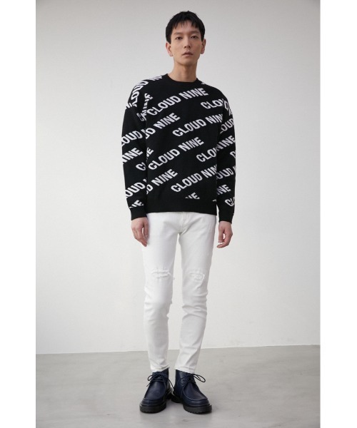 AZUL by moussy（アズールバイマウジー）の「CLOUD NINE KNIT PULLOVER/クラウドナインニットプルオーバー（ニット/セーター・メンズ・ブラック/ライトグリーン/ホワイト・FREE）」の16枚目の写真