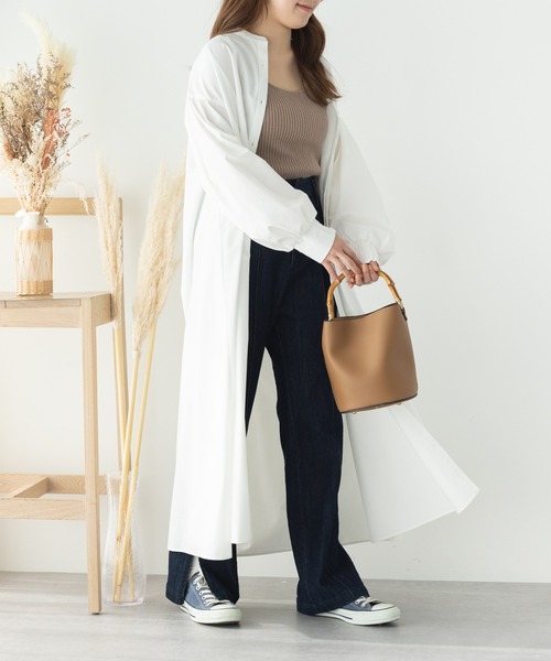 SLURR(スラ―)の「ボリュームシャツワンピース(ワンピース・レディース・ピンク系その他/サックスブルー/サックスブルー系3/オフホワイト・FREE)」の8枚目の写真
