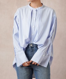 Lull | 【Lull / ルル】スリーブボタンストライプシャツ(シャツ/ブラウス)