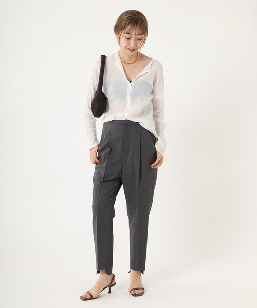 plage アトリエフランセ　SP HENLY NECK L/SL シャツ plage（プラージュ）の「【LES ATELIERS FRANCAIS DE CONFECTION