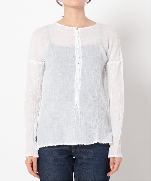 LES ATELIERS FRANCAIS DE CONFECTION】別注 HENLY NECK L/SL シャツ