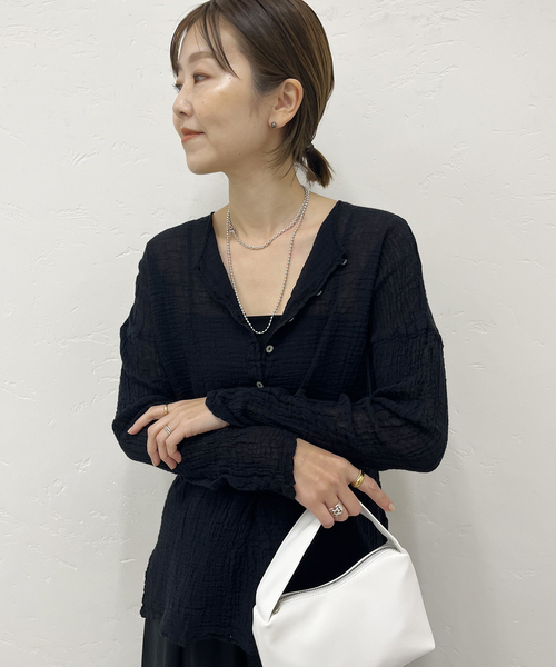 LES ATELIERS FRANCAIS DE CONFECTION】別注 HENLY NECK L/SL シャツ