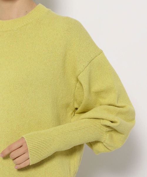 yuw（ユウ）の「リリヤーンスリットプルオーバー　178705（ニット/セーター・レディース・ブルー/イエロー/ブラック・FREE）」の8枚目の写真