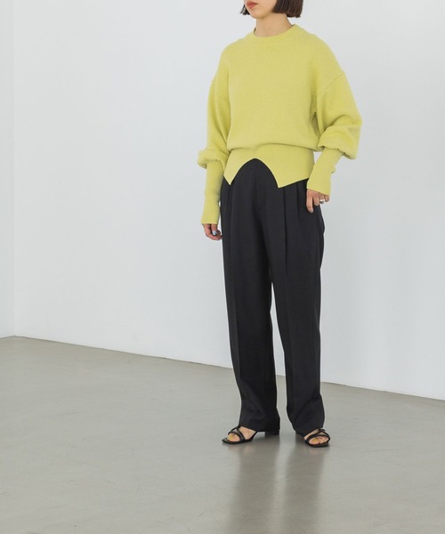 yuw（ユウ）の「リリヤーンスリットプルオーバー　178705（ニット/セーター・レディース・ブルー/イエロー/ブラック・FREE）」の17枚目の写真