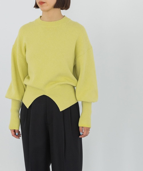 yuw（ユウ）の「リリヤーンスリットプルオーバー　178705（ニット/セーター・レディース・ブルー/イエロー/ブラック・FREE）」の19枚目の写真