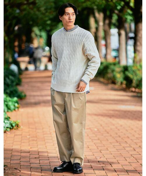 green label relaxing(グリーンレーベルリラクシング)の「TCライトツイル バルーンパンツ -ストレッチ-(チノパンツ・メンズ・ベージュ/ケリー/ダークグレー・L/XL/S/M)」の4枚目の写真