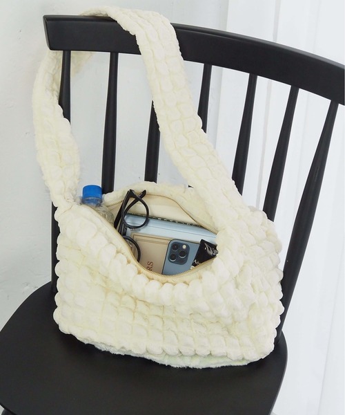 tiptop（ティップトップ）の「ポコポコジャガードショルダーバッグ（ショルダーバッグ・レディース・ブラック/アイボリー・FREE）」の9枚目の写真