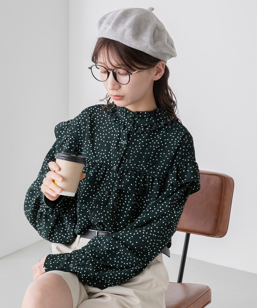 BONLECILL（ボンルシール）の「シーズンレスニットベレー帽（ハンチング/ベレー帽・レディース・グレー/アイボリー/ネイビー/ブラック・FREE）」の6枚目の写真