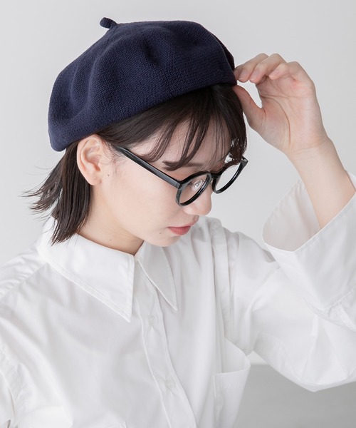 BONLECILL（ボンルシール）の「シーズンレスニットベレー帽（ハンチング/ベレー帽・レディース・グレー/アイボリー/ネイビー/ブラック・FREE）」の15枚目の写真