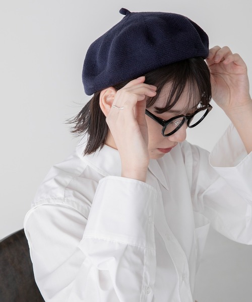 BONLECILL（ボンルシール）の「シーズンレスニットベレー帽（ハンチング/ベレー帽・レディース・グレー/アイボリー/ネイビー/ブラック・FREE）」の16枚目の写真