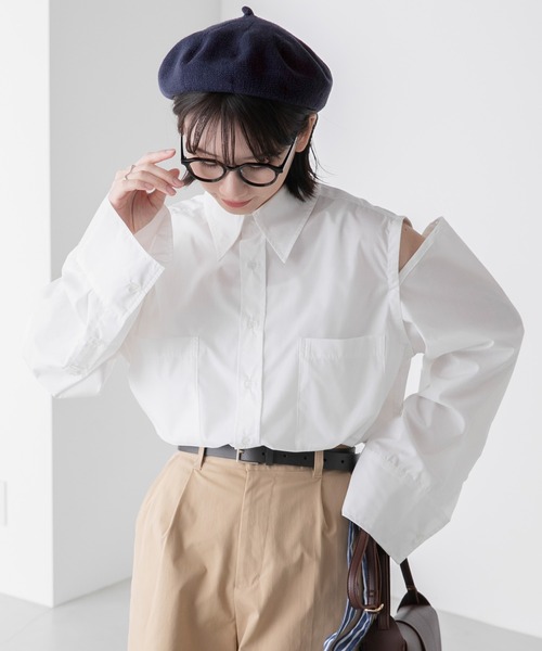 BONLECILL（ボンルシール）の「シーズンレスニットベレー帽（ハンチング/ベレー帽・レディース・グレー/アイボリー/ネイビー/ブラック・FREE）」の17枚目の写真