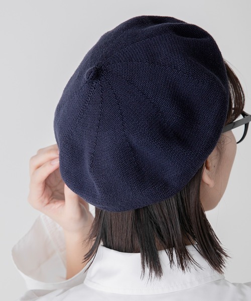 BONLECILL（ボンルシール）の「シーズンレスニットベレー帽（ハンチング/ベレー帽・レディース・グレー/アイボリー/ネイビー/ブラック・FREE）」の14枚目の写真