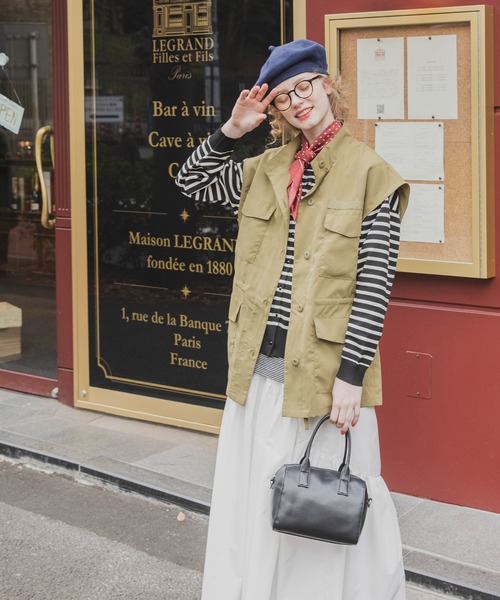 BONLECILL（ボンルシール）の「シーズンレスニットベレー帽（ハンチング/ベレー帽・レディース・グレー/アイボリー/ネイビー/ブラック・FREE）」の12枚目の写真