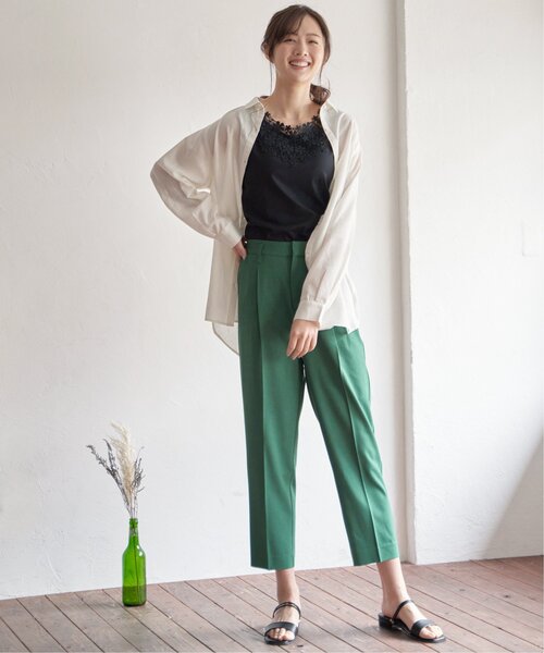 ikka（イッカ）の「【接触冷感・UVカット】前後レースタンクトップ（タンクトップ・レディース・ベージュ/オフホワイト/ブラック・S/M/L）」の6枚目の写真