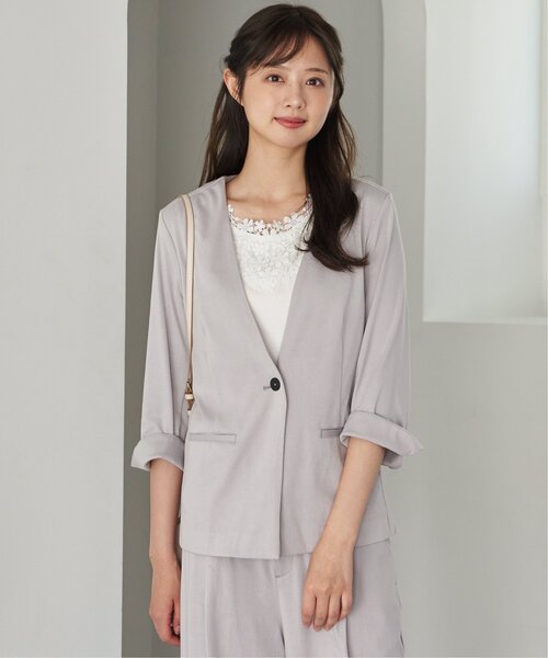 ikka（イッカ）の「【接触冷感・UVカット】前後レースタンクトップ（タンクトップ・レディース・ベージュ/オフホワイト/ブラック・S/M/L）」の9枚目の写真