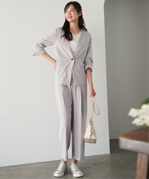 ikka（イッカ）の「【接触冷感・UVカット】前後レースタンクトップ（タンクトップ・レディース・ベージュ/オフホワイト/ブラック・S/M/L）」の10枚目の写真