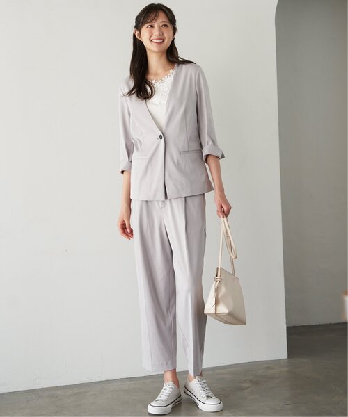 ikka（イッカ）の「【接触冷感・UVカット】前後レースタンクトップ（タンクトップ・レディース・ベージュ/オフホワイト/ブラック・S/M/L）」の11枚目の写真