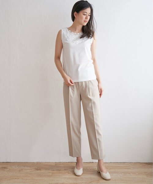 ikka（イッカ）の「【接触冷感・UVカット】前後レースタンクトップ（タンクトップ・レディース・ベージュ/オフホワイト/ブラック・S/M/L）」の19枚目の写真