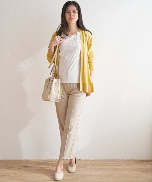 ikka（イッカ）の「【接触冷感・UVカット】前後レースタンクトップ（タンクトップ・レディース・ベージュ/オフホワイト/ブラック・S/M/L）」の20枚目の写真