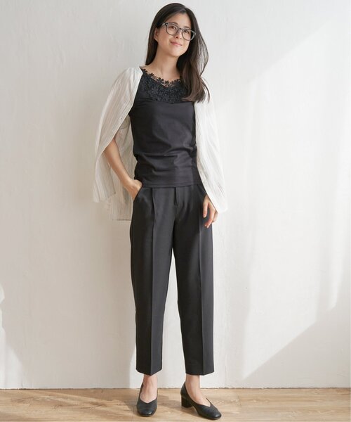 ikka（イッカ）の「【接触冷感・UVカット】前後レースタンクトップ（タンクトップ・レディース・ベージュ/オフホワイト/ブラック・S/M/L）」の21枚目の写真