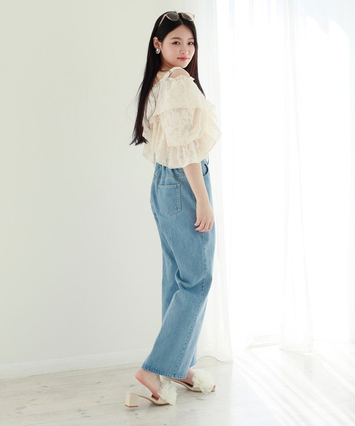 one after another NICE CLAUP（ワンアフターアナザーナイスクラップ）の「シアープリーツ×ラインストーンミュール（サンダル・レディース・アイボリー/ブラック・LARGE/SMALL/MEDIUM）」の13枚目の写真