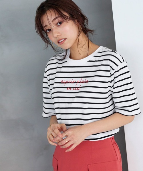 Pierrot(ピエロ)の「選べるプリントロゴTシャツ(Tシャツ/カットソー・レディース・ホワイト×ブラック/ホワイト系その他/ホワイト系その他2・LL/M/L)」の9枚目の写真